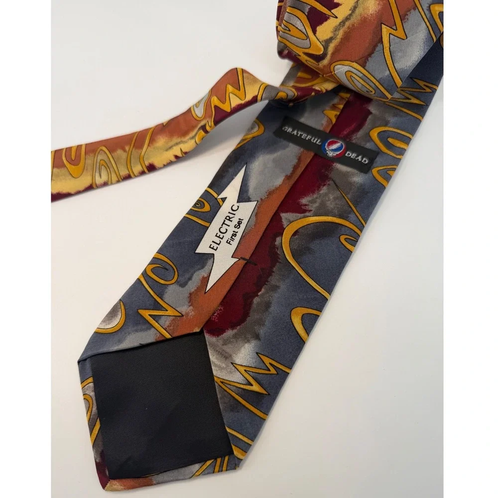 Vintage Grateful Dead Electric First Set Silk Tie Mens Abstract Psychedelic 0827